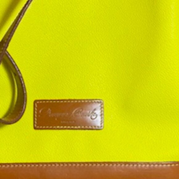 Dooney & Bourke, Small Leather Pebble Grain Hobo - Bright Yellow - Picture 14 of 16